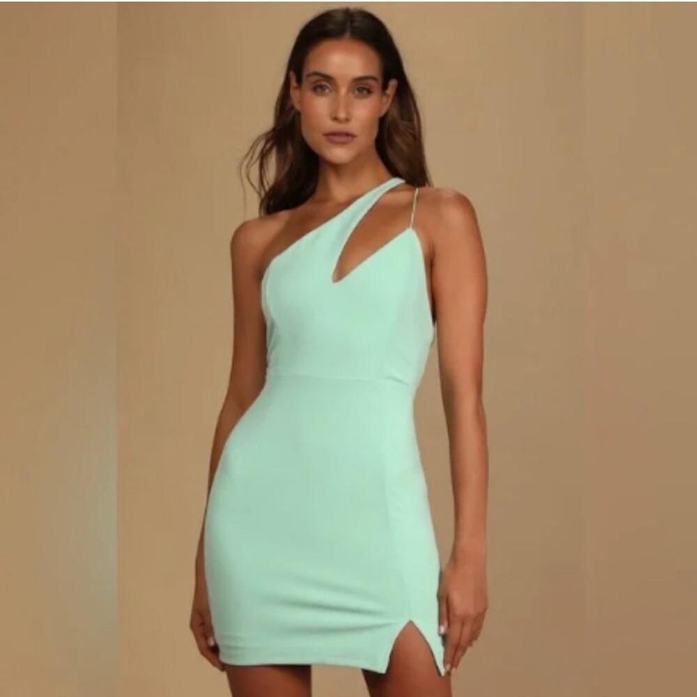 Olia NWT One-Shoulder Mint Green Dress XS
